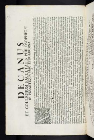 Decanus Et Collegium Facultatis Philosophicae In Perantiqua Hac Eberhardina L. S.