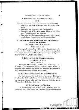 9. Laboratorium für Eisenprobierkunst