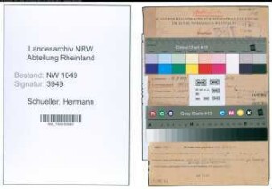 Entnazifizierung Hermann Schueller , geb. 24.07.1892 (Kaufmaennischer Angestellter)