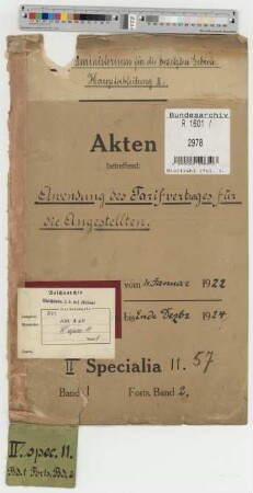 Anwendung des Tarifvertrages für die Angestellten: Bd. 1