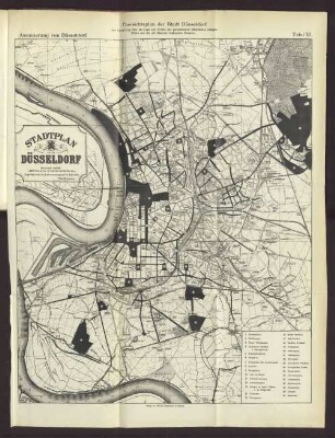 Tafel VI. Übersichtsplan der Stadt Düsseldorf