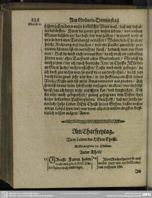 Am Charfreytag. Vom Leiden des HErrn Christi