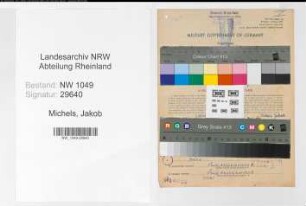 Entnazifizierung Jakob Michels , geb. 22.03.1887 (Lokfuehrer)