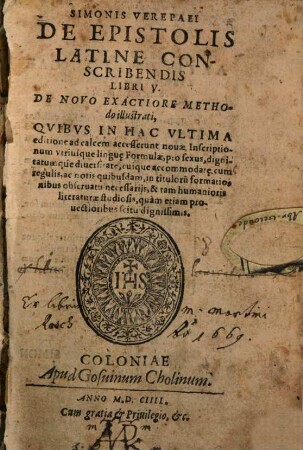 De epistolis latine conscribendis libri quatuor