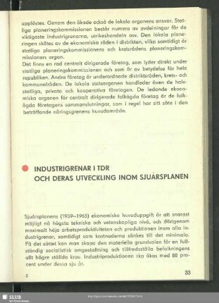 Industrigrenar I TDR Och Deras Utveckling Inom Sjuårsplanen