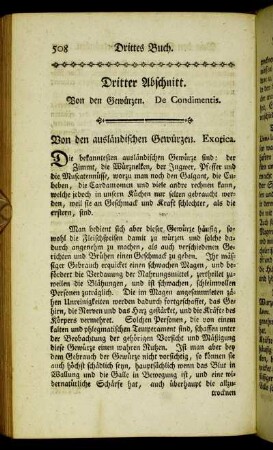 Von den ausländischen Gewürzen