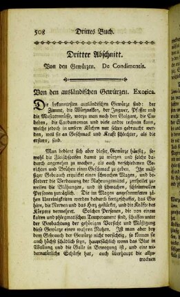 Von den ausländischen Gewürzen