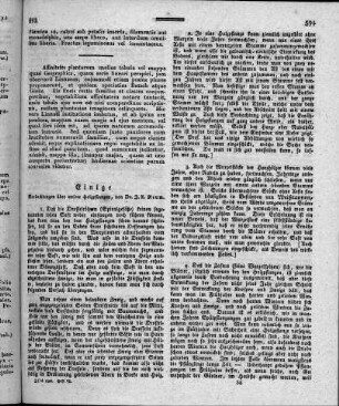 Einige Beobachtungen über unsere Holzpflanzen / von J. A. Reum
