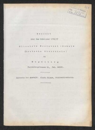 1936/37: Bericht ... - 1936/37