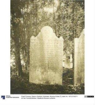 Salem, Friedhof, Grabstein: Moseus Porter [?]
