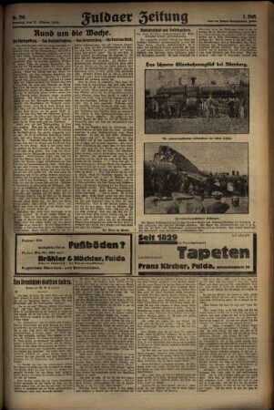 Dritte Ausgabe vom Sonntag, den 27. Oktober 1929.