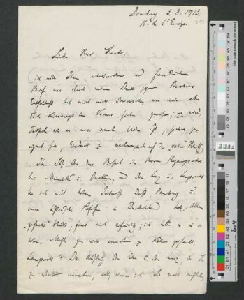 Brief an Werner von Melle