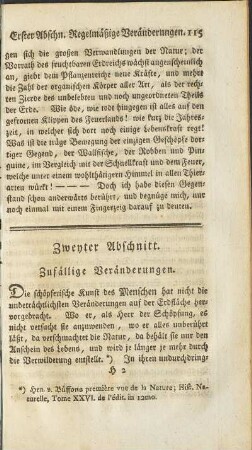 Zweyter Abschnitt. Zufällige Veränderungen.