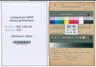 Entnazifizierung Maria Wartmann , geb. 01.08.1907 (Lehrerin)