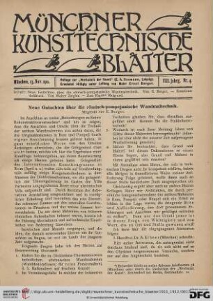 8: Neue Gutachten über die römisch-pompejanische Wandmaltechnik