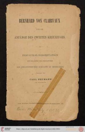 Bernhard von Clairvaux und die Anfänge des zweiten Kreuzzuges