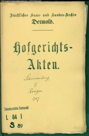 Schierenberg, Bürgermeister zu Horn gegen Jobst Krüger, Hofgerichtsboten - Schuldforderung