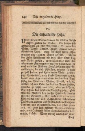 19. Die anhaltende Hitze