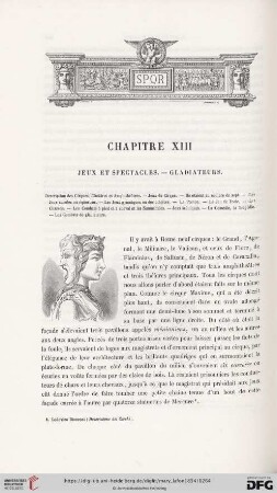 Chapitre XIII: Jeux et spectacles. - Gladiateurs