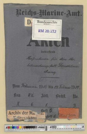 Maßnahmen für den Demobilmachungsfall, Demobilmachung: Bd. 5