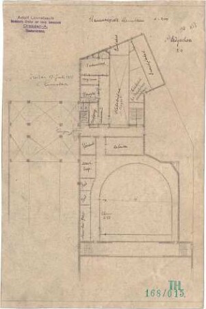 Fischer, Theodor; Mannheim; Kammerspiele - Grundriss EG
