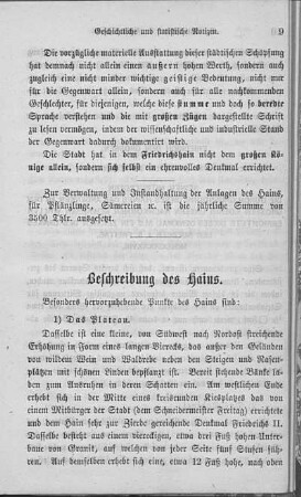 Beschreibung des Hains