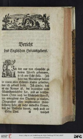 Bericht des englischen Herausgebers
