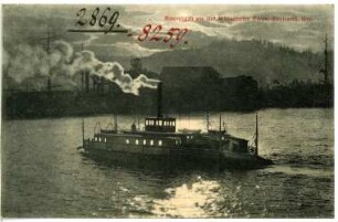 Portland, Oregon. Moonligth on the Willamette River