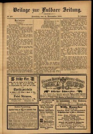 Zweite Ausgabe vom Sonntag, den 11. November 1894.
