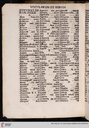 Vocabularum et rerum