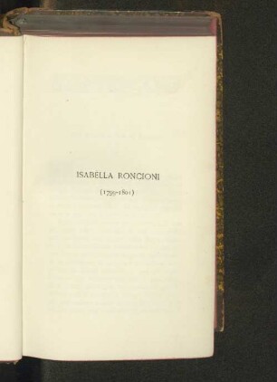 Isabella Roncioni (1799-1801)