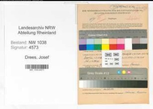 Entnazifizierung Josef Drees , geb. 05.03.1893 (Versicherungsangestellter)