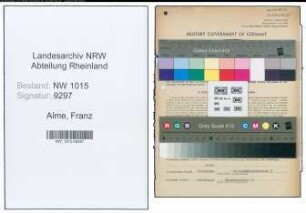 Entnazifizierung Franz Alme , geb. 03.02.1904 (Sporttrainer)