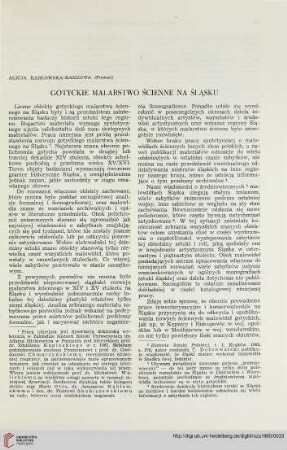 3: Gotyckie malarstwo ścienne na Śląsku