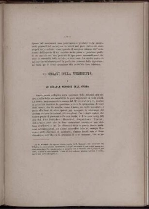 C). Organi Della Sensibilità.