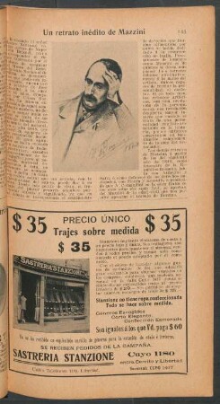 Un retrato inédito de Mazzini