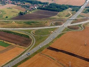 Erfurter Kreuz, Bundesautobahn A 4, Bundesautobahn A 71