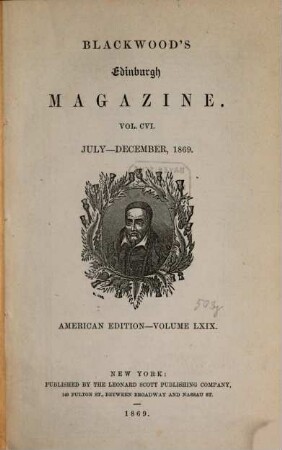 Blackwood's Edinburgh magazine, 106. 1869