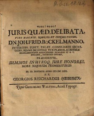 Juris Quaed. Delibata