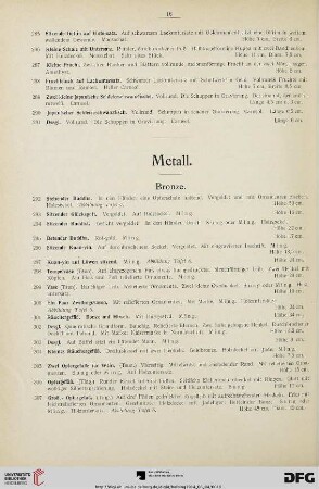 Metall (Nr. 292-339)