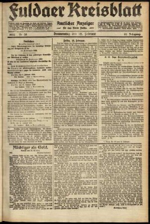 Ausgabe vom Donnerstag, den 12. Februar 1920.