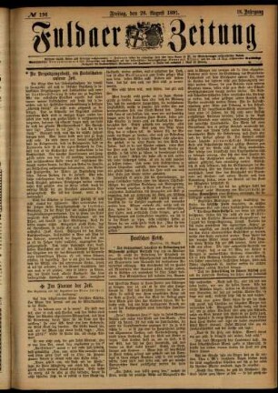 Ausgabe vom Freitag, den 28. August 1891.