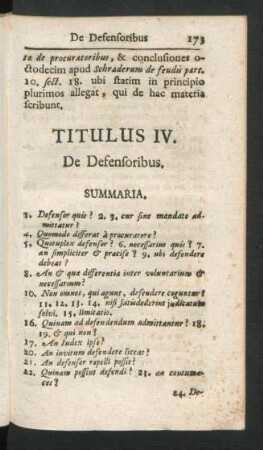 Titulus IV. De Defensoribus