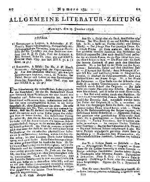 Denkwürdigkeiten aus der wirklichen Welt. Bdch. 2. Ein Pendant zur Kenntniß menschlicher Charaktere und Schicksale. Köthen: Aue 1796
