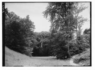 Meißen-Siebeneichen. Schloss Siebeneichen. Blick gegen "Engländerei"