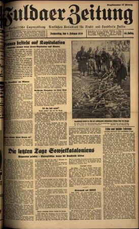 Ausgabe vom Donnerstag, den 09. Februar 1939.