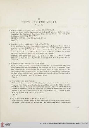 III. Textilien und Möbel (Nr. 50-69)