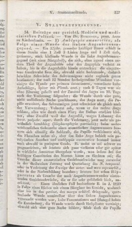 V. Staatsarzneikunde.