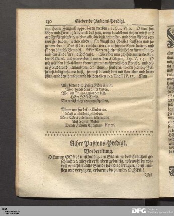 Achte Paßions-Predigt.