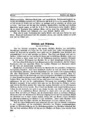 Erlebnis und Dichtung
